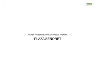 PROYECTOS ESPACIO PUBLICO PASEOS Y PLAZAS

      PLAZA SEÑORET
 