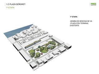 1.C PLAZA SEÑORET
1ª ETAPA



                    1ª ETAPA

                    -BOMBA DE BENCINA SE VA
                    -PLAZA CON TERMINAL
                    EXISTENTE
 