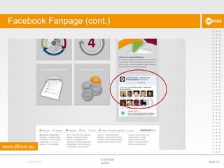 Facebook Fanpage (cont.)© DFKOM GmbHSlide 1524.08.2011www.dfkom.eu