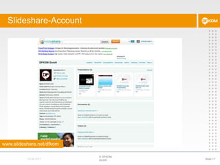 Slideshare-Account© DFKOM GmbHSlide 1724.08.2011www.slideshare.net/dfkom
