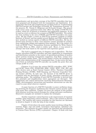 Facts Controllers In Power Transmission And Distribution K R Padiyar | PDF