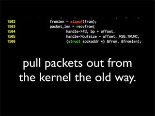 pull packets out from
the kernel the old way.
 