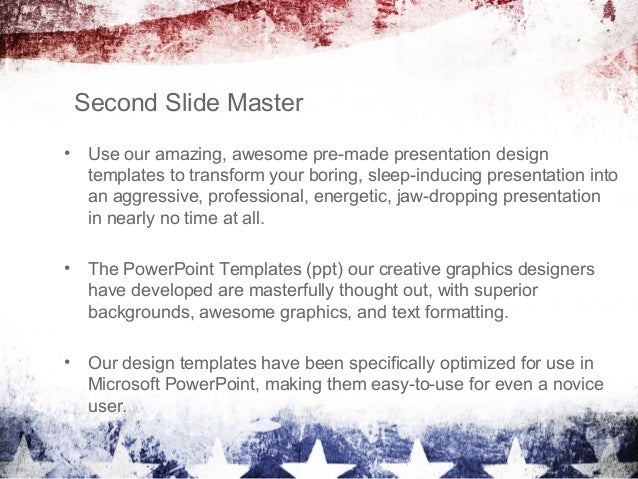 painted american flag powerpoint template