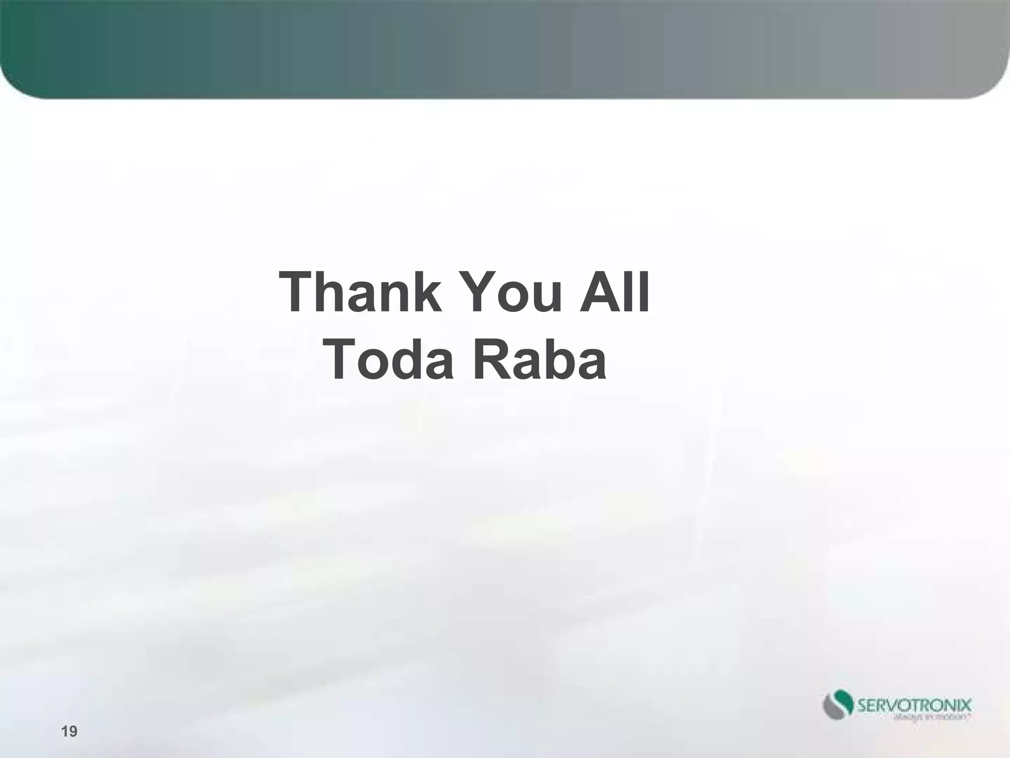 Thank You All
      Toda Raba




19
 