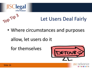 Top Tip 1Facilitation, not ComplianceCopyright is good!How to use other people’s stuff onlineConfidence!