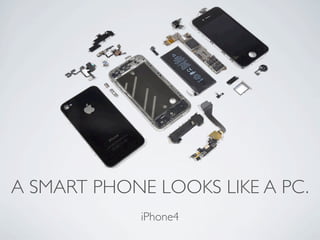 A SMART PHONE LOOKS LIKE A PC.
             iPhone4
 