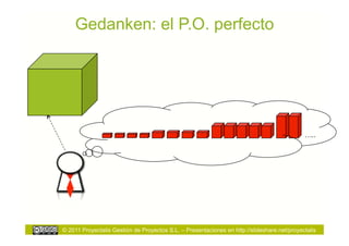 Gedanken: el P.O. perfecto




                                                                                             …..




© 2011 Proyectalis Gestión de Proyectos S.L. – Presentaciones en http://slideshare.net/proyectalis
 