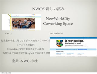 NWC

                                          NewWorkCity
                                         Coworking Space

     ...