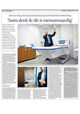 Ziekenhuisfinanciering 1110 De Morgen