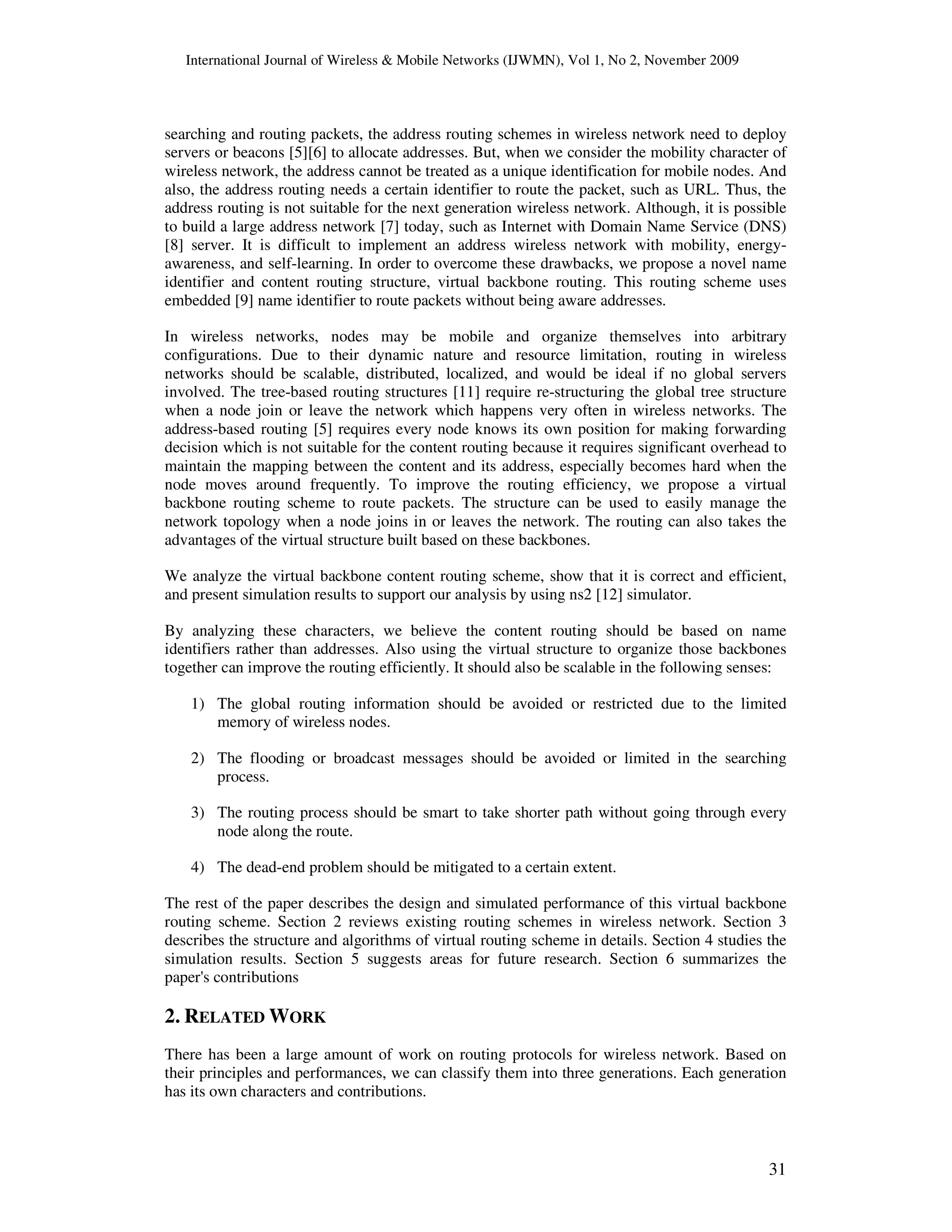 Virtual Backbone Based Content Routing in Wireless Ad-Hoc Network | PDF