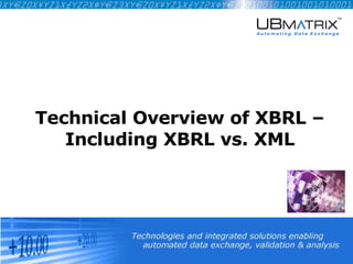 Technical Overview of XBRL – Including XBRL vs. XML 