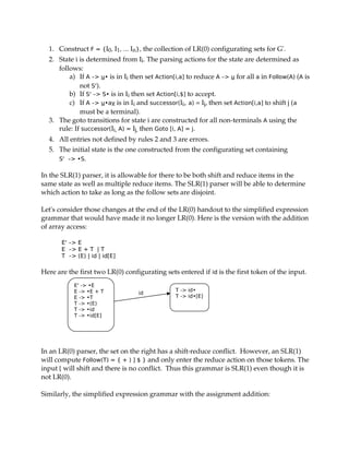 110 lr and slr parsing | PDF