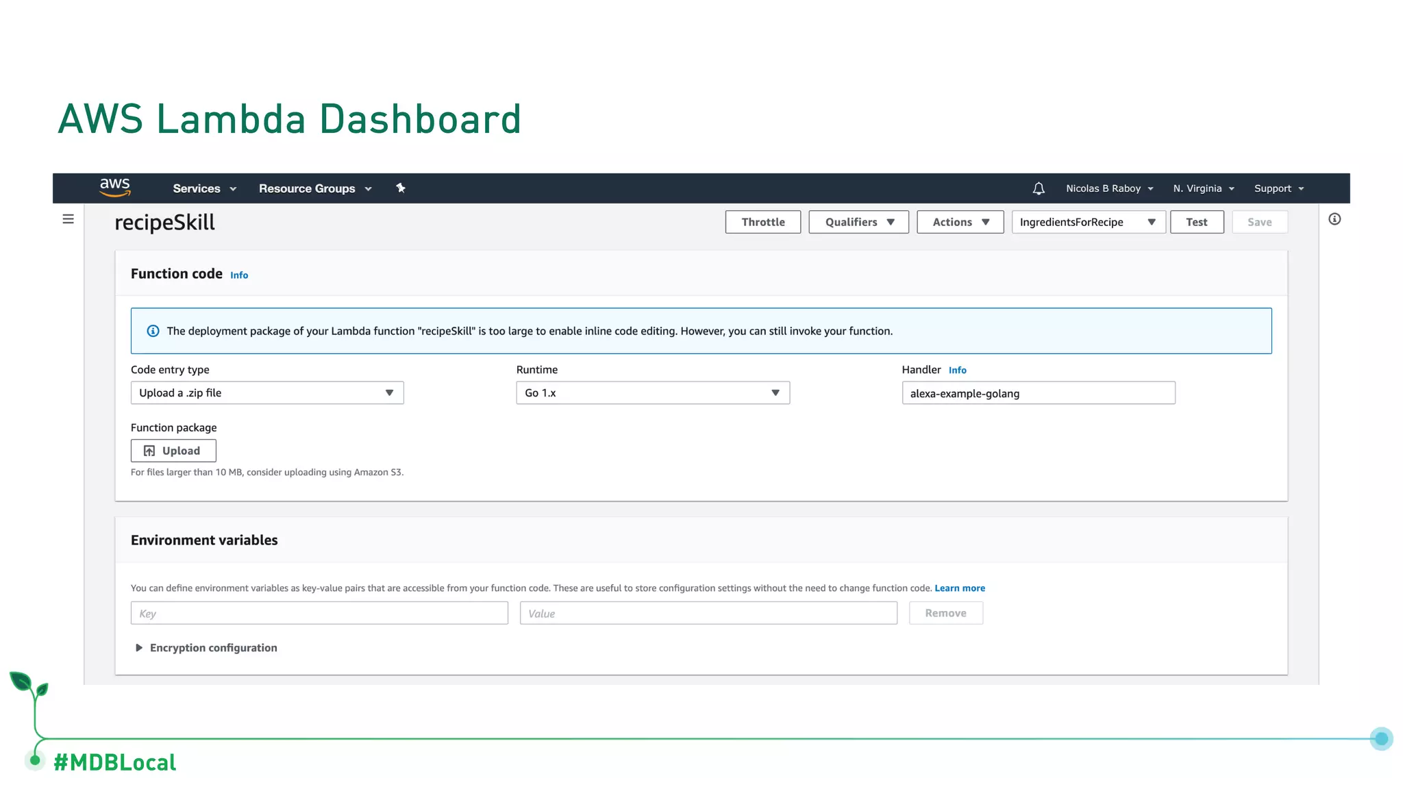 #MDBLocal
AWS Lambda Dashboard
 