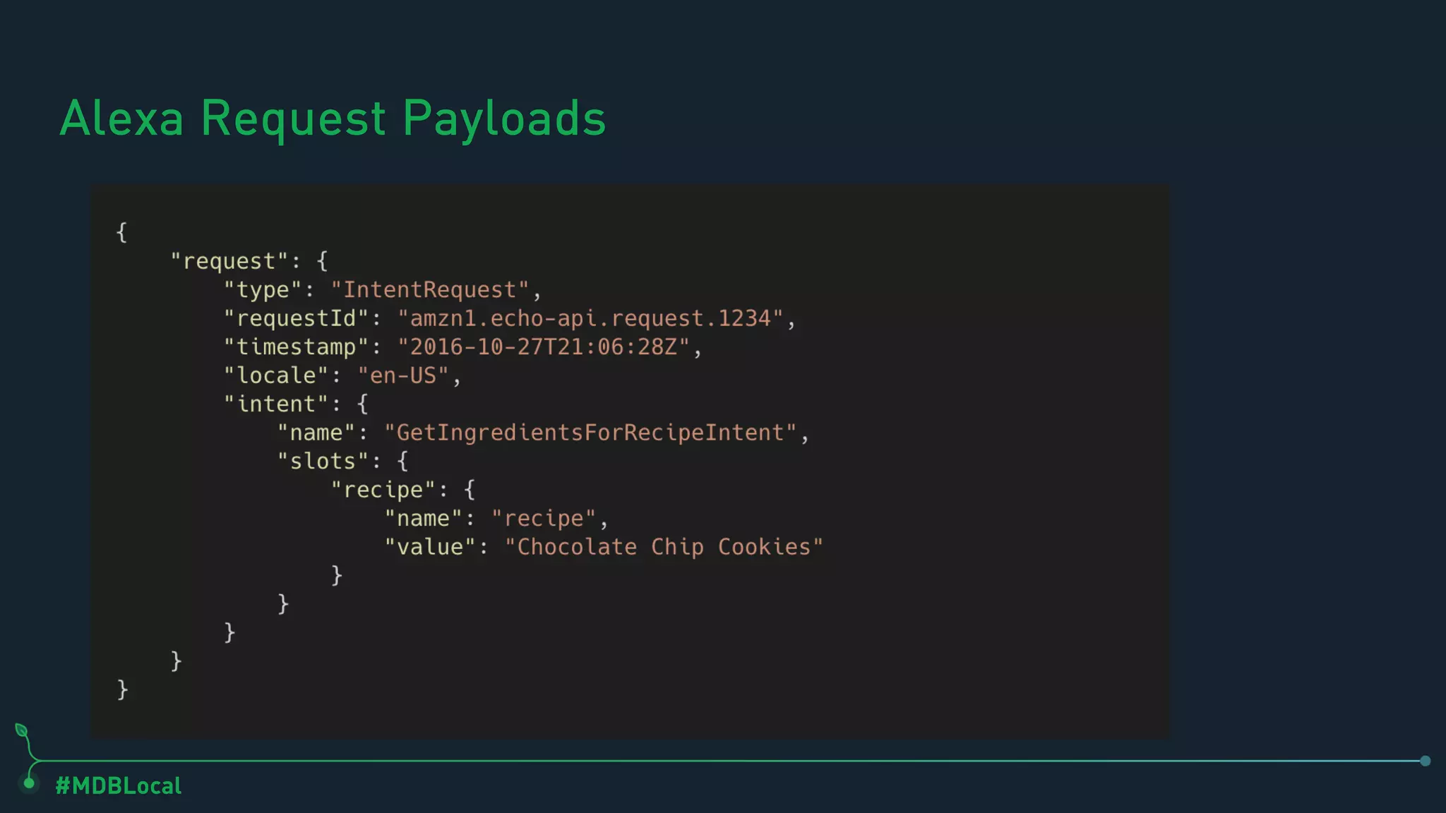 #MDBLocal
Alexa Request Payloads
 