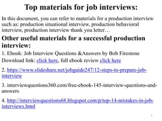 110 production interview questions and answers pdf | PDF