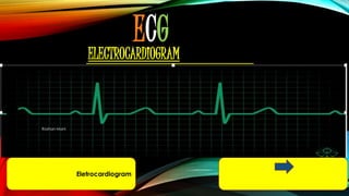 ECG 
ELECTROCARDIOGRAM 
Eletrocardiogram 
Roshan Mani 
 