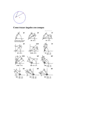 Como trazar ángulos con compas 

