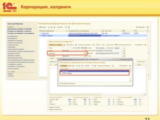 Корпорация, холдинги
 