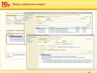 Ввод в действие скидок
 