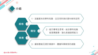 組卷 1
題型 2
情境 3
小結
37
 