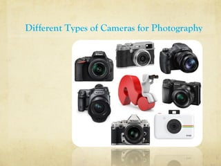 Different Types of Cameras for Photography
 