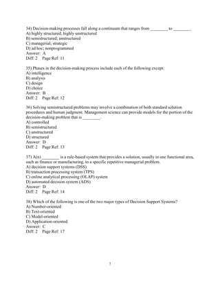 Test Bank for Decision Support and Business Intelligence Systems, 9th ...