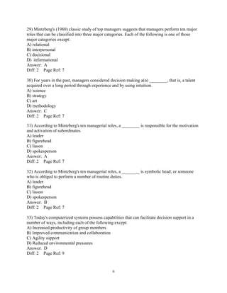 Test Bank for Decision Support and Business Intelligence Systems, 9th ...