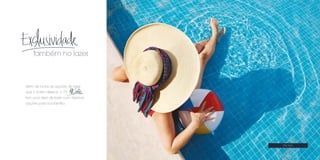 Além de todas as opções de lazer 
que o bairro oferece, o 111 
tem uma área de lazer com diversas 
opções para sua família. 
PISCINA 
também no lazer. 
 