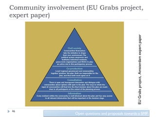 Community involvement (EU Grabs project,
expert paper)




                                                      EU Grabs project, Amsterdam expert paper
46
                   Open questions and proposals towards a SMP
 