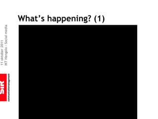 11 oktober 2011
IKT Hengelo – Social media



                             What’s happening? (1)
 