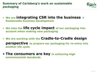 Sustainable Packaging in Carlsberg Group | PDF