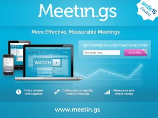 Fin
                   al
                      ist




www.meetin.gs
 