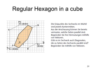 Regular Hexagon in a cube 