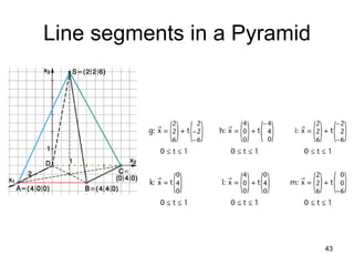 Line segments in a Pyramid 