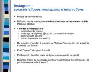 Instagram : presentation, tutoriel, strategie et analyse critique