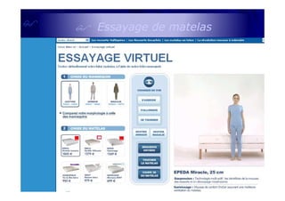 Essayage de matelas
Exemple: Enjoysunglasses.com
 