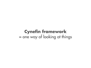 Cynefin framework
= one way of looking at things
 