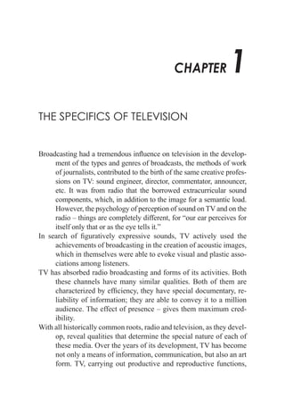 Telecasting Methods Technology Of Preparation Of Tv Programs Educational Manual | PDF
