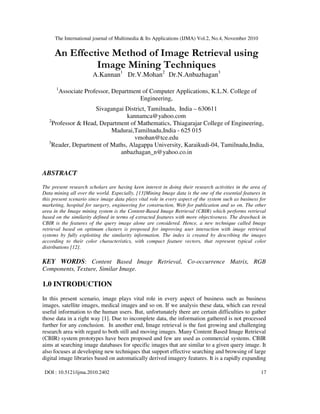 An Effective Method of Image Retrieval using Image Mining Techniques | PDF