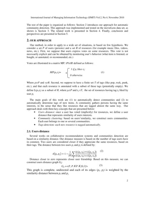 Community Detection In The Collaborative Web | PDF