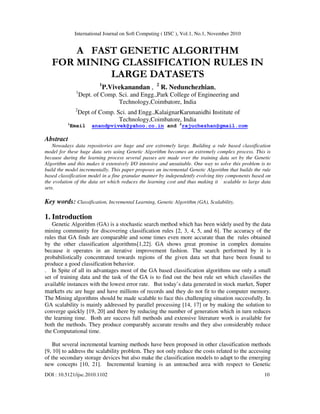 A Fast Incremental Genetic Algorithm for Scalable Classification Rule ...
