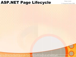 ASP.NET Page Lifecycle Bryan Jenks 
© Integrated Ideas 2005 
 