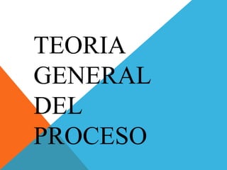 TEORIA
GENERAL
DEL
PROCESO
 