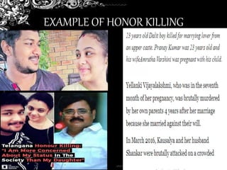 EXAMPLE OF HONOR KILLING
 