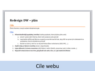 Cíle webu
 