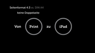 Seitenformat 4:3 vs. DIN A4
      keine Doppelseite




   Von         Print          zu   iPad
 