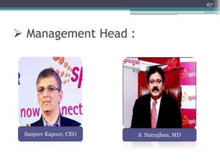  Management Head :
67
Sanjeev Kapoor, CEO S. Natrajhen, MD
 