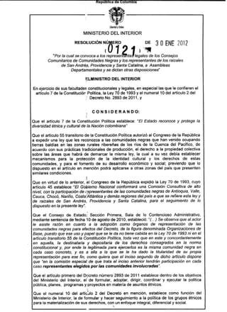Resolución 121 del 30 de enero de 2012
