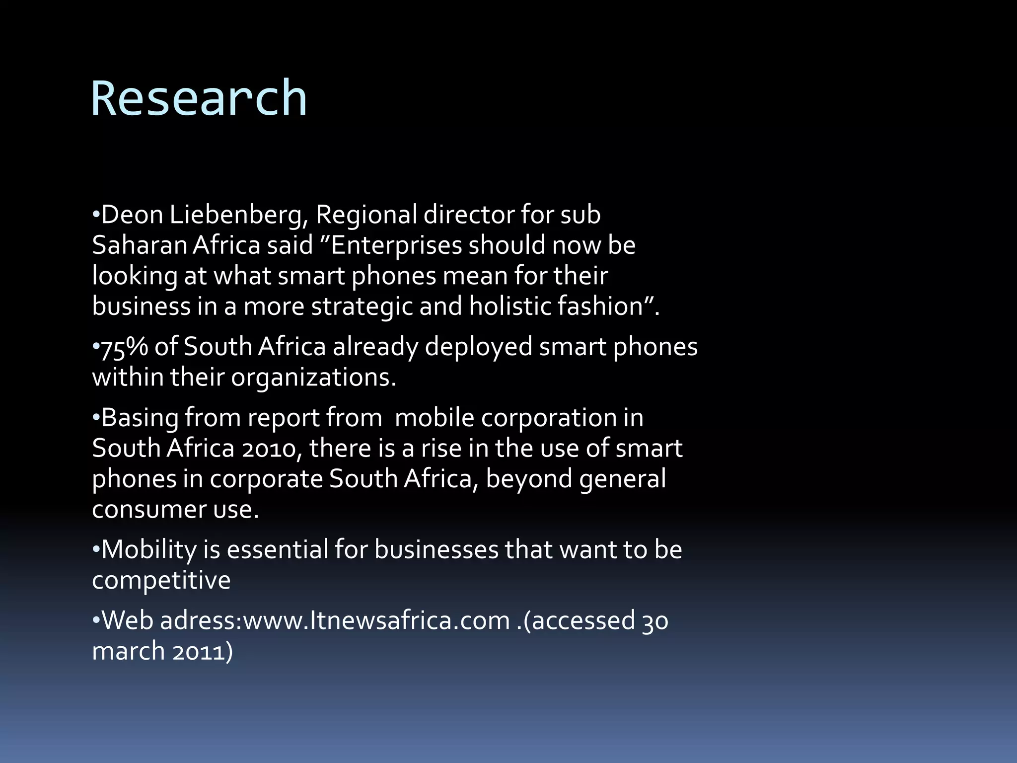 Prevents stock decline since  smart phones allow stock checking.