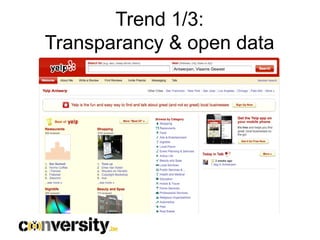 Trend 1/3:
Transparancy & open data
 